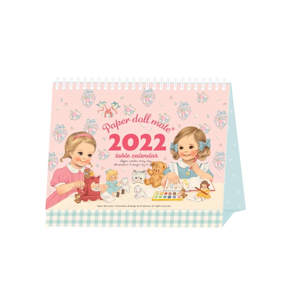 [아프로캣]페이퍼돌메이트 테이블 캘린더 paper doll mate schedule table calendar (S) 2022